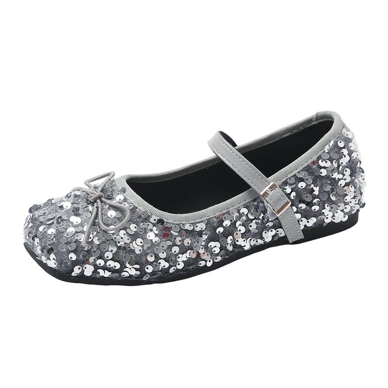 Fashion Women's Buckle Single Shoes Spring New Soft Soled High-quality Casual Shoes Lightweight Designer Sequin Bow Trendy Flat Shoes