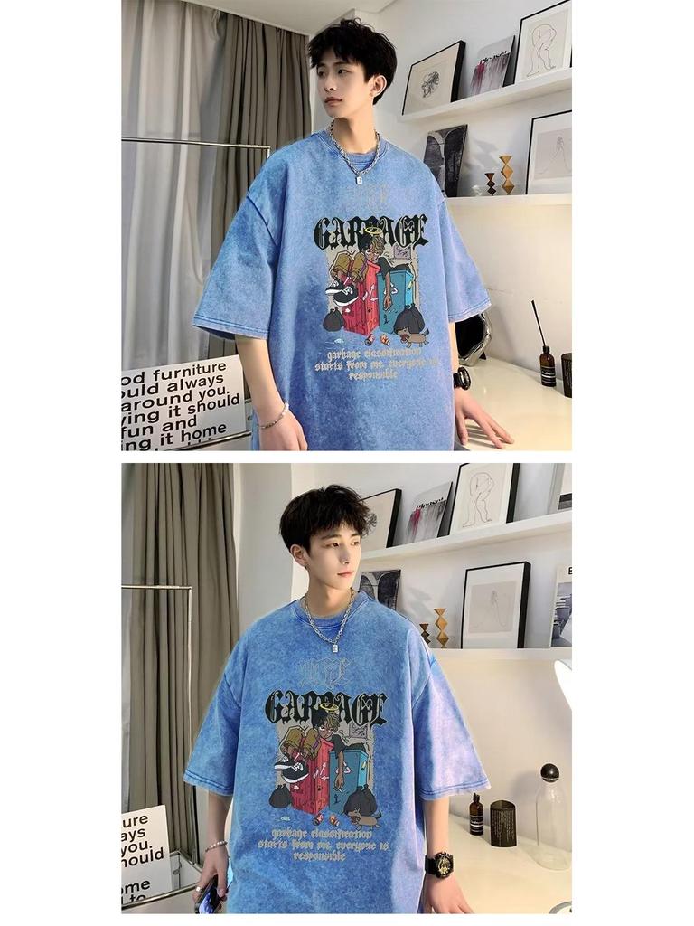 Men's Summer Retro West Coast Hip-Hop Cotton T-Shirt