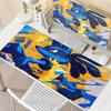 Mouse Pads Kawaii Anime Pokemon Lucario Pattern Carpet Computer Laptop Keyboard Professional Mats Office Gaming Accessories Rug