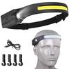 USB Rechargeable LED Headlamp for Cycling & Night Running - High-Intensity, Cross-Border Wave-Sensing