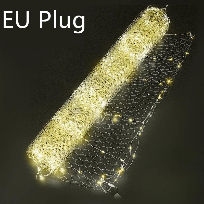 1x10meters LED Decoration Christmas Fairy Lights Outdoor Garden Street Party Wedding Ceilling Background Star Night Light Net