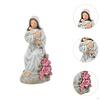 Mary Figurine Garden Light Lamp Resin Sculpture Jesus Statue for Altar Entryway Walkway