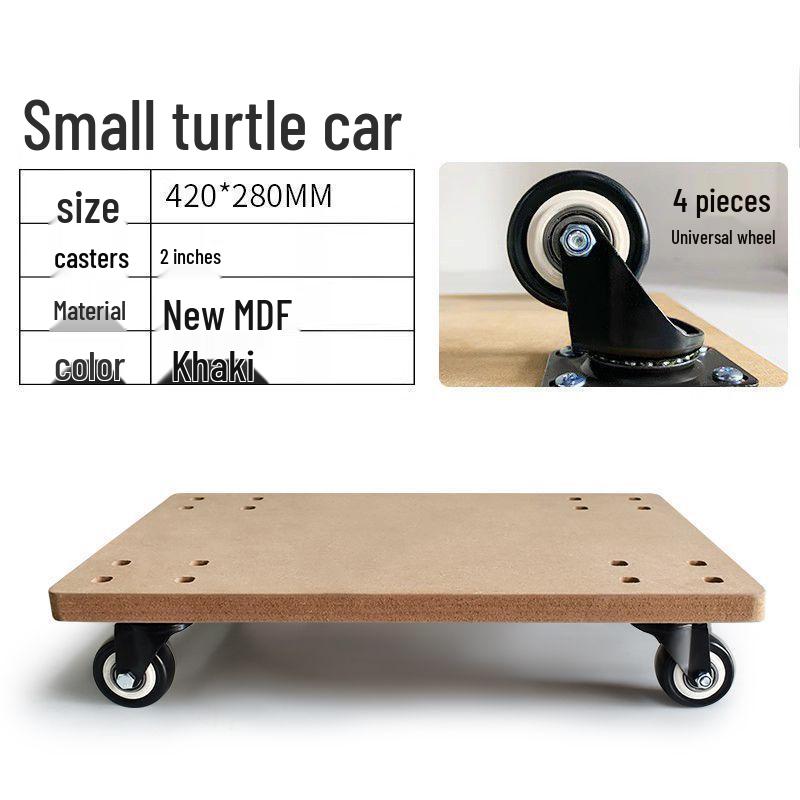 Robuster hölzerner Schildkröten-Auto-Wagen mit leisen Universalrädern