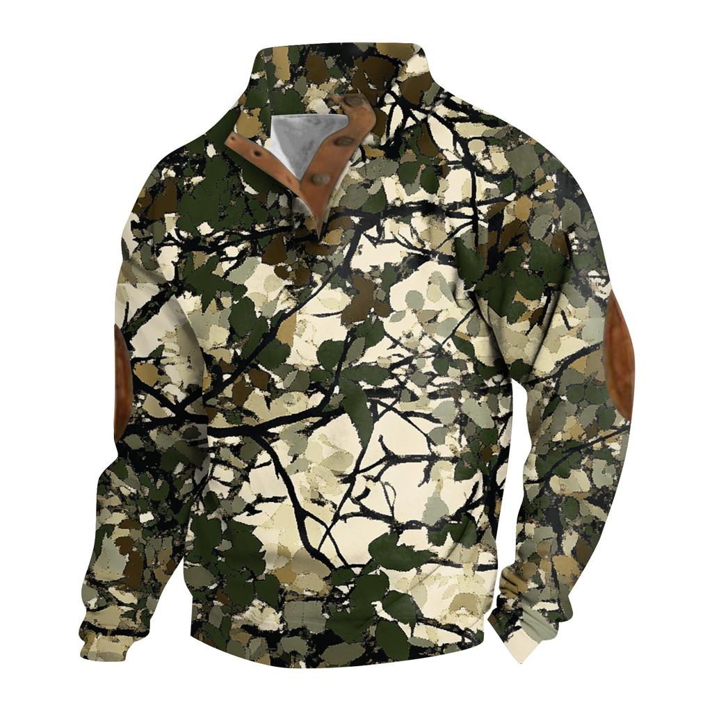 Spring And Men's Standing Collar Sweatshirt Is Outdoor Casual Sweaters Tops