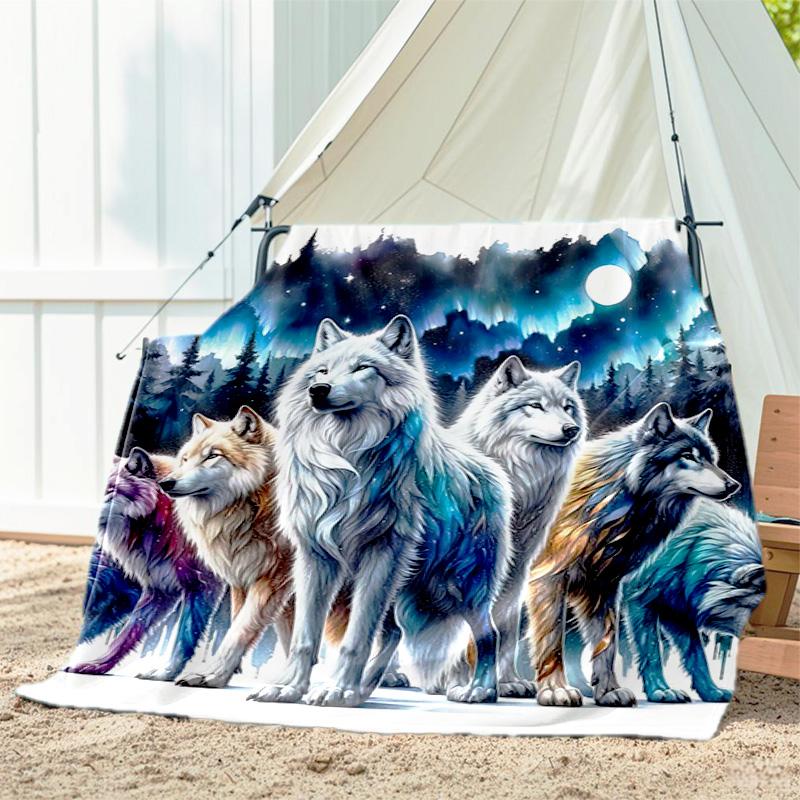 

1pc dog pattern blanket, all season lightweight home office outdoor nap multifunctional blanket 80cm x 120cm