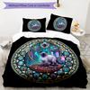 Cyber Cat Kingdom Pattern Bedding,Quilt Set Quilt Cover Pillowcase Home Birthday Gift (1 * duvet cover + 2 * pillowcase, without core)