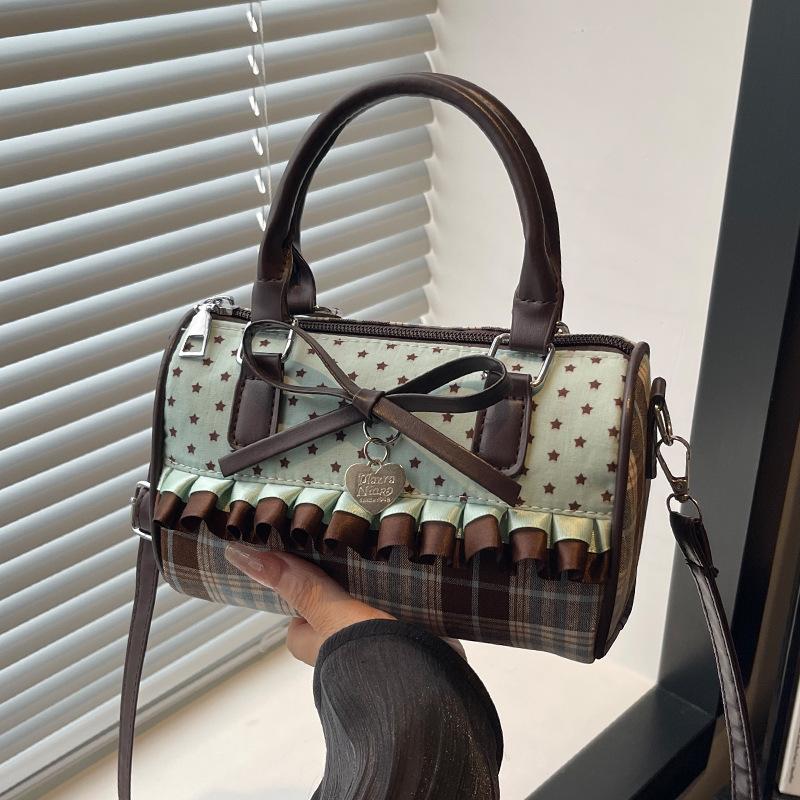 

Девочковый стиль плиссированный бант одноплечевая сумка-мессенджер нишевый дизайн летняя мода портативная плиссированная маленькая квадратная сумка тренд