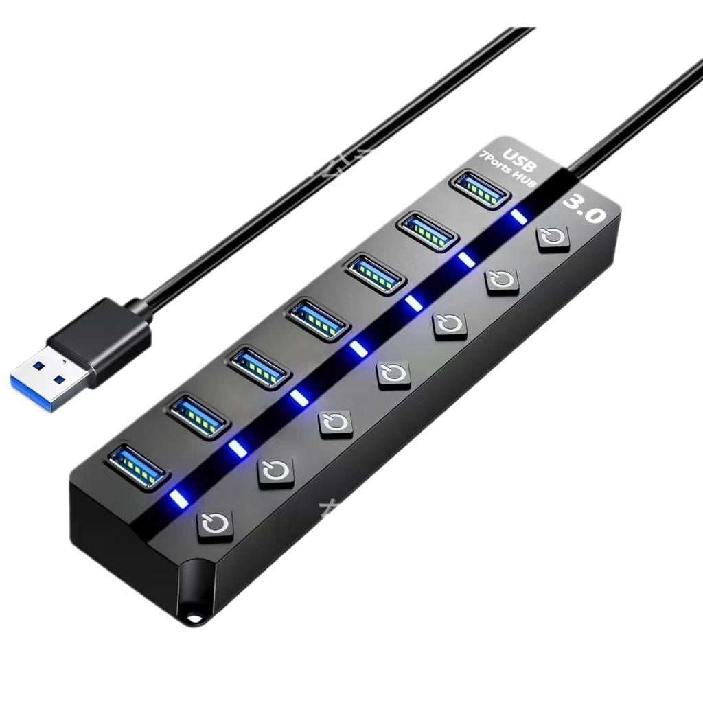 USB 3.0 7-Port Type-C Hub with Independent Switches