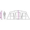 Tunnel Family Tent for 16 Persons Blue Waterproof
