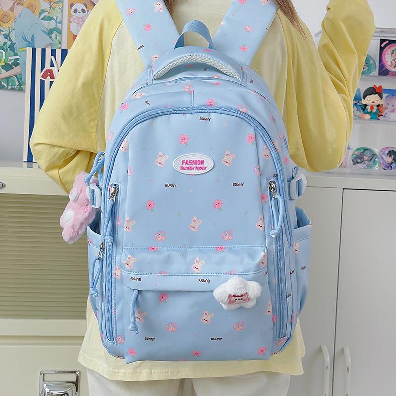 Summer new primary school students cute schoolbag, college students sweet girl schoolbag large capacity backpack