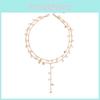 Vintage Star Shape Long Chain Necklace With Gold Finish For Ladies And Gift Ideas