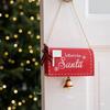 High Quality Wooden Christmas Mailbox Ornament Red White DIY Decor Xmas Post Box Santa Mailbox Party Gift
