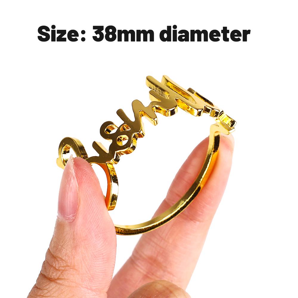 1/5PCS Fashion Letter Napkin Ring New Gold Silver Bismillah Napkin Rings Western Restaurant Hotel Wedding Party Home Decoration