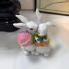 Resin Crafts Easter Bunny Figurine Cute Rabbit Desktop Ornament  Outdoor Garden Lawn