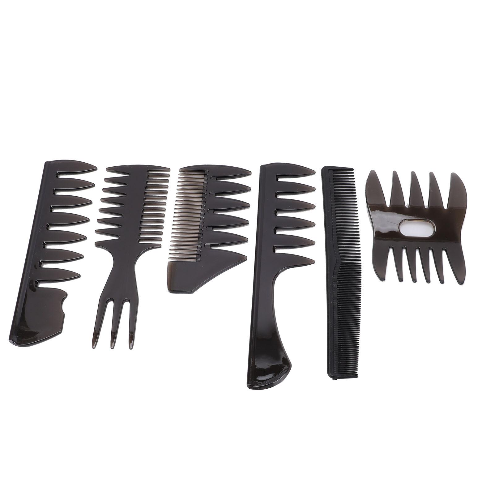 

Mens Styling Combs Set Professional Texture Wide Tooth Parting Tail Comb for Hair Beard All Hair Types 6pcs