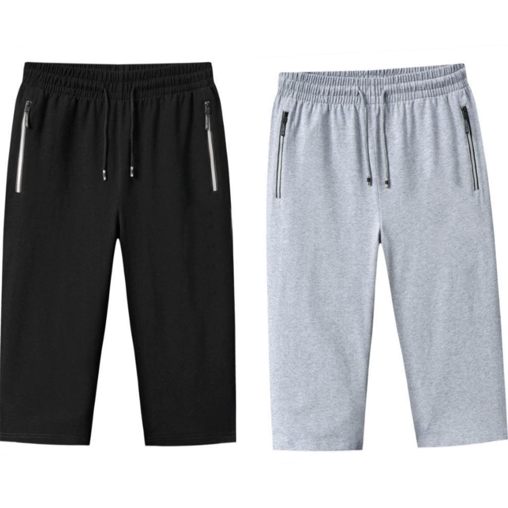Summer Thin Cropped Men's Loose Quick Drying Casual Pants for Outdoor Running and Fitness Sports Pants
