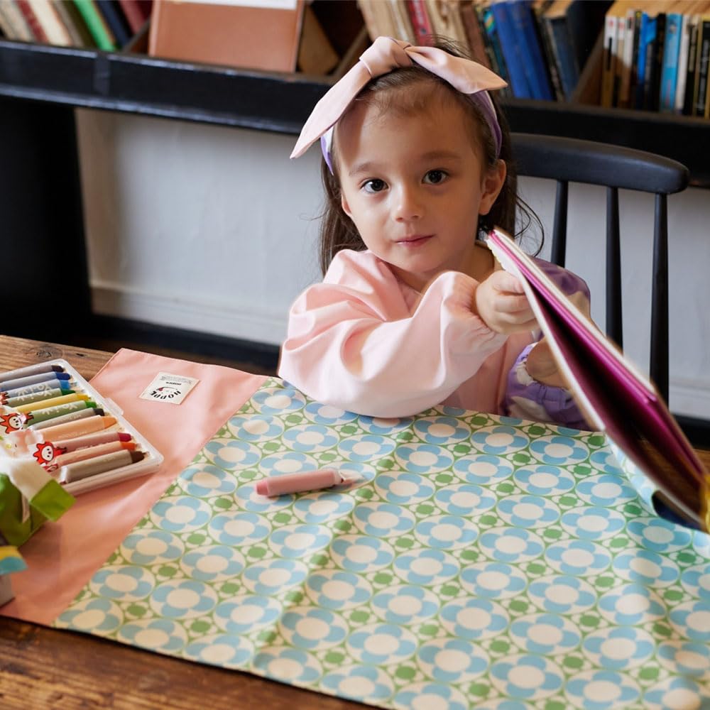 Placemat Baby Blue Dot School Desk Size Placemat Placemat Elementary School Commuting To School Entrance Preparation Admission School Lunch Large