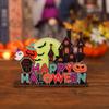 3D Halloween Wooden Ornaments Cute Halloween Decoration Props Ghost Desktop Ornament  Office