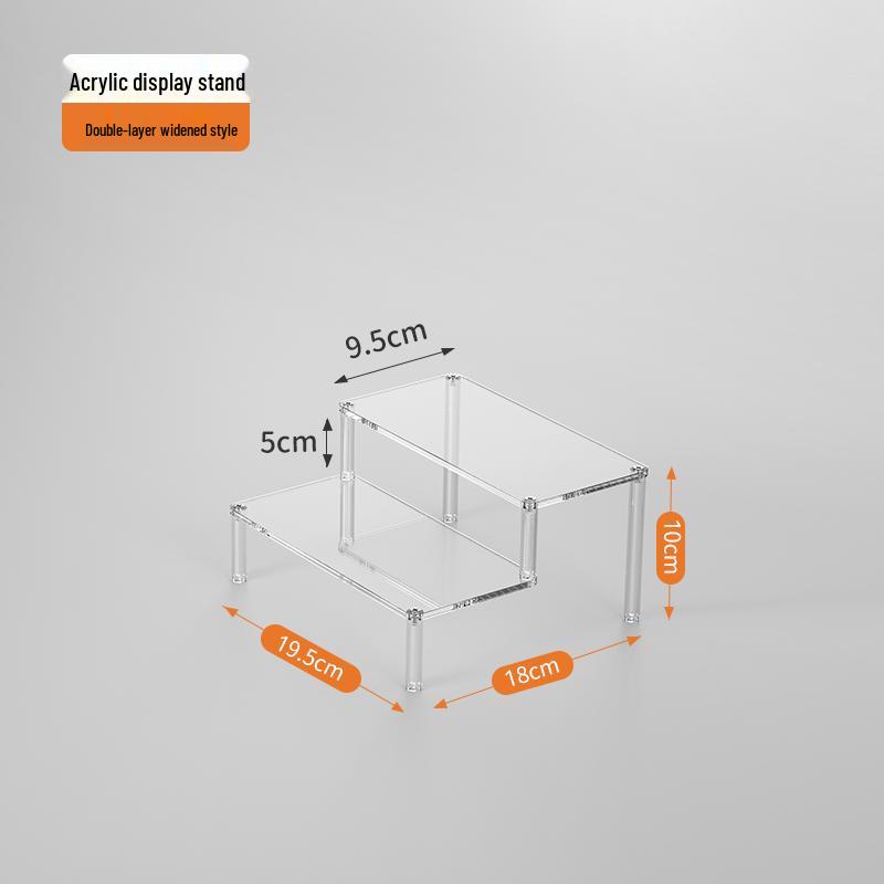 Acrylic Tiered Display Stand for Figurines and Blind Box Dolls - Transparent Home Organizer
