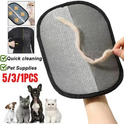 Haustier Elektrostatische Haarentfernungshandschuhe Hund Katze Haarentfernung Bürstenhandschuhe Haarklebehandschuhe Teppich Kleidung Haare Reinigungsbürste