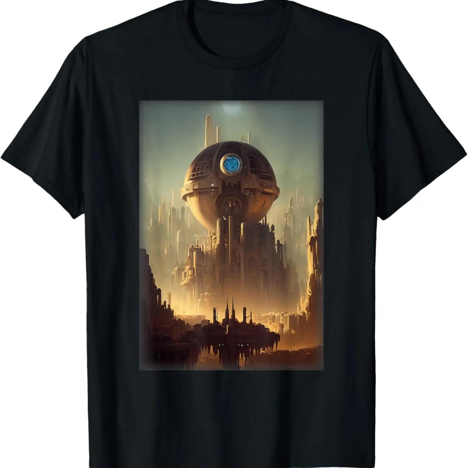 Fantasy Sci-Fi Environment Mechanical Sun Doomsday T-Shirt S чёрный