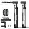 RIDERACE Bicycle Pump With Gauge High-pressure Hand Tire Air Inflator Schrader Presta Valve AV FV Portable Bike Air Shock Pump