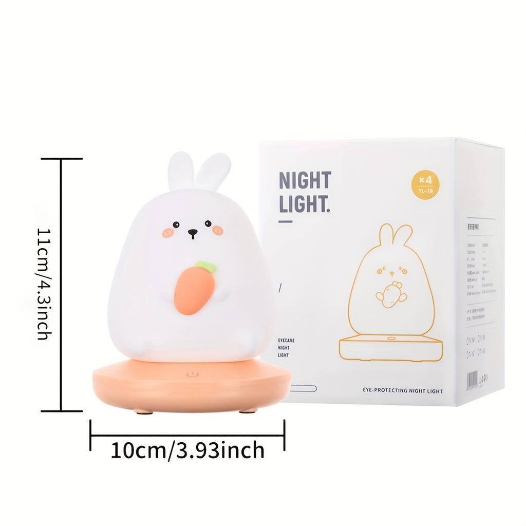 Piglet Tiger Rabbit Panda Modeling Usb Silicone Children Sleep Night Light Rechargeable Bedroom Bedside Ambient Light Gift