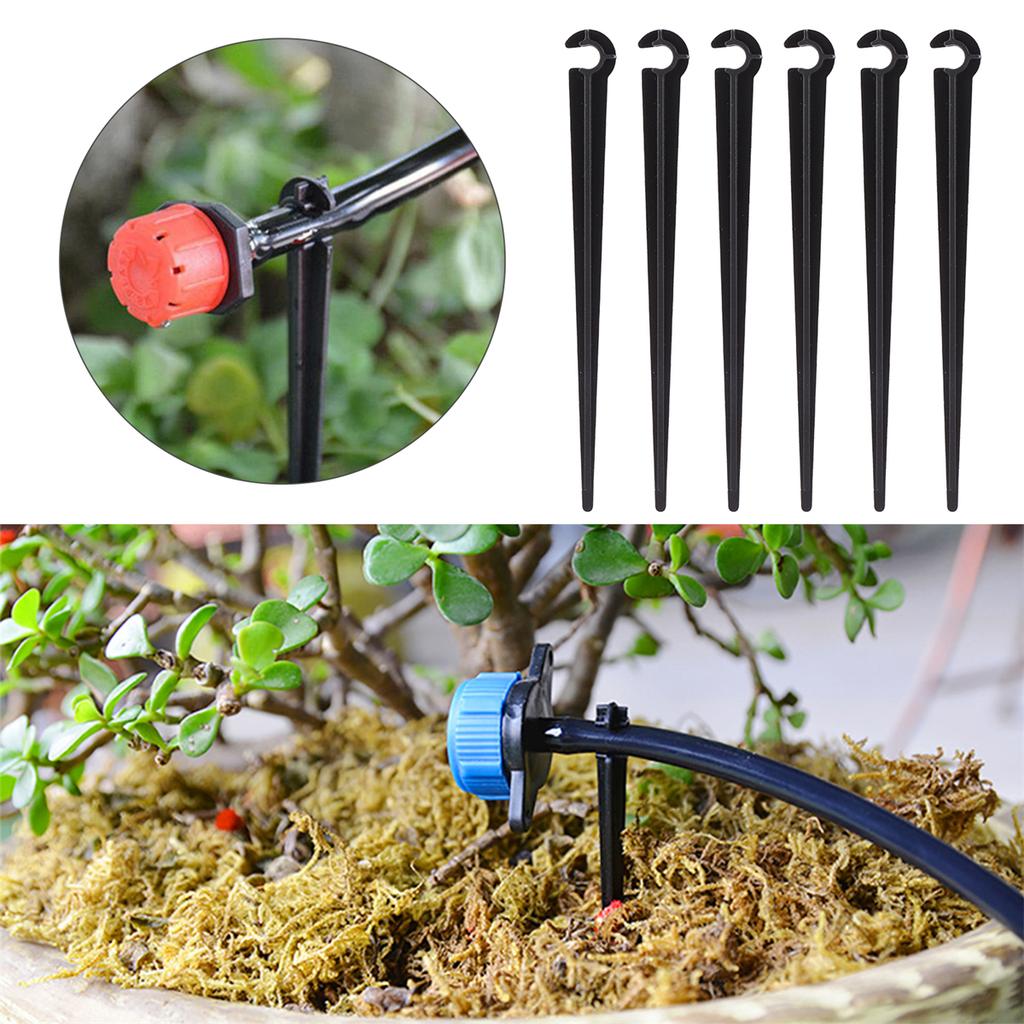 C-Type Hook Dripper Holders for 4/7mm Hose 11/20cm Garden Greenhouse Flowerpot Drip Irrigation Fixed Support Brackets 20-500Pcs
