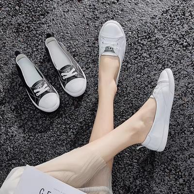 Leather Little White Shoes Women's Classic Spring and Summer New Breathable Shallow Mouth Women's Single Shoes Versatile Women's Board Shoes Tide