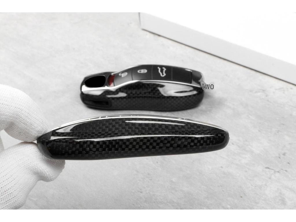 Porsche Kohlefaser Schlüsselhülle für 718, Cayenne, Macan, Taycan, Panamera, 911
