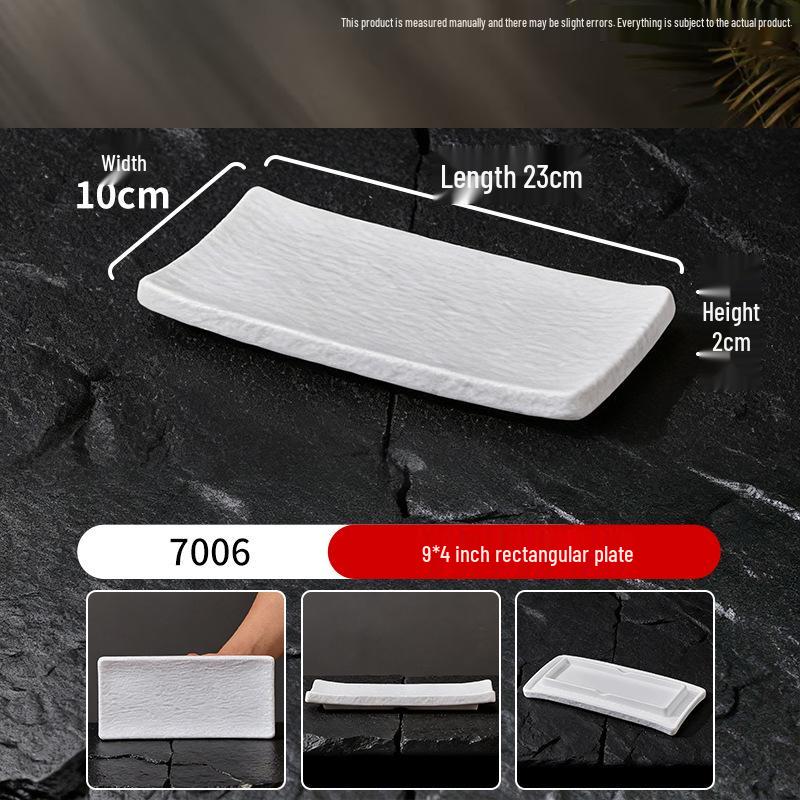 Melamine Long Sushi/BBQ/Hot Pot Plate for Beef and Cold Dishes