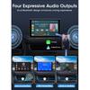 Srnubi 2.5K 9 inch Dash Cam Car DVR Wireless Carplay&Android Auto GPS Navigation Video Recorder Dashboard Dual Lens Wifi FM AUX