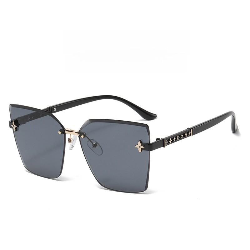 

Unisex Oversized Frame Sunglasses With Uv400 Protection For Summer Outdoor Activities Black