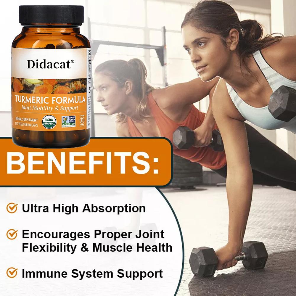 Curcumin Herbal Supplement, Containing Black Pepper, 120 Capsules.