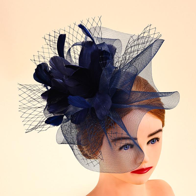Retro Mesh Fascinator: European & American Banquet Headwear for Horse Racing & Social Events