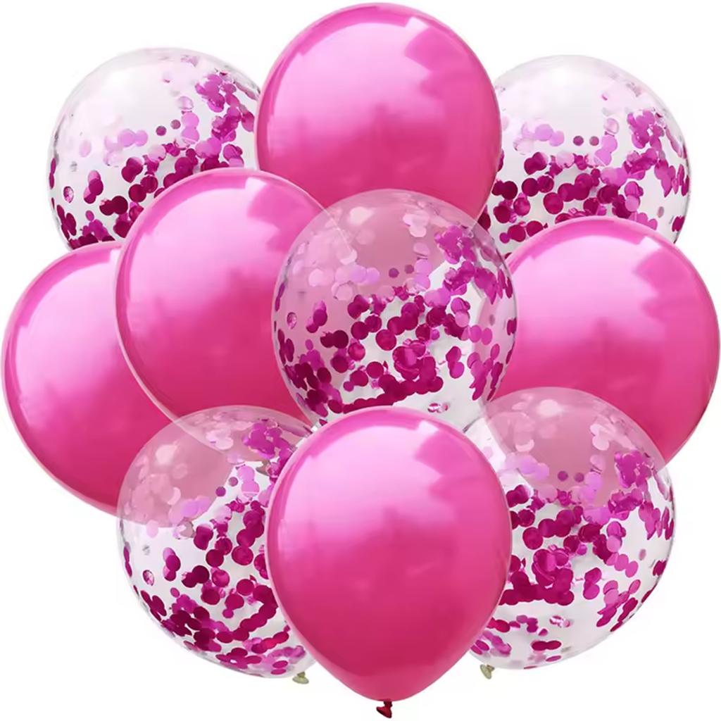 10pcs Mix Black Silver Confetti Balloons Wedding Birthday Party Decoration Metallic Helium Balloon Baby Shower Glitter Globos