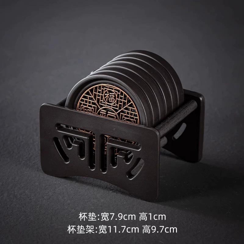 Kung Fu Tea Coaster Heat Insulation Chinese Style Anti-scalding Tea Holder Household Storage Tea Cup Holder Mat Tray Accessories