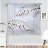 2pcs Snow White Wax Printed Transparent Curtains with Pole Bag Design, Privacy Protection, Suitable for Decoration In Various Sc