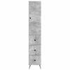 2 Piece Cabinet Set Concrete Grey 34.5 x 34.5 x 90 cm Engineered Wood