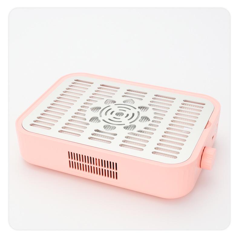 

Бесшумный бесщеточный пылесос для ногтей с аккумуляторной батареей для сбора пыли розовый