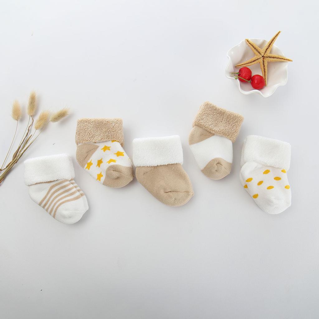 Baby- und Wintermode Cartoon Baumwolle Kinder Socken 5 Paar Set