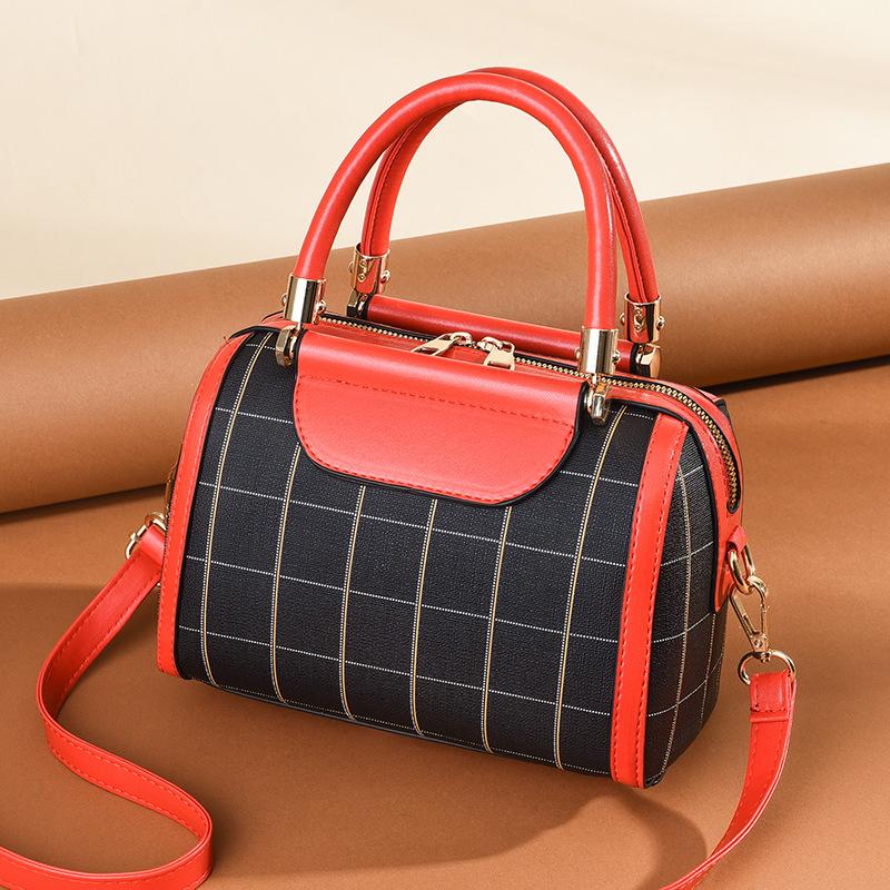 

Высококачественные модные женские сумки из клетчатой кожи, дизайнерские сумки-подушки большой вместимости, женская сумка через плечо Boston