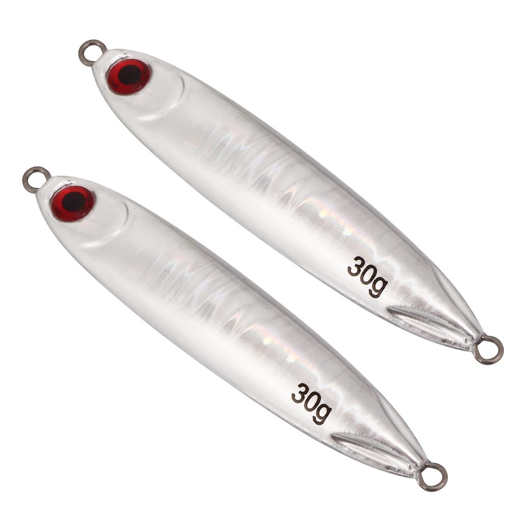 2Pcs Simulation Fish Shape Lure Bait Fishing Tackle Vivid Swimming Posturesilver