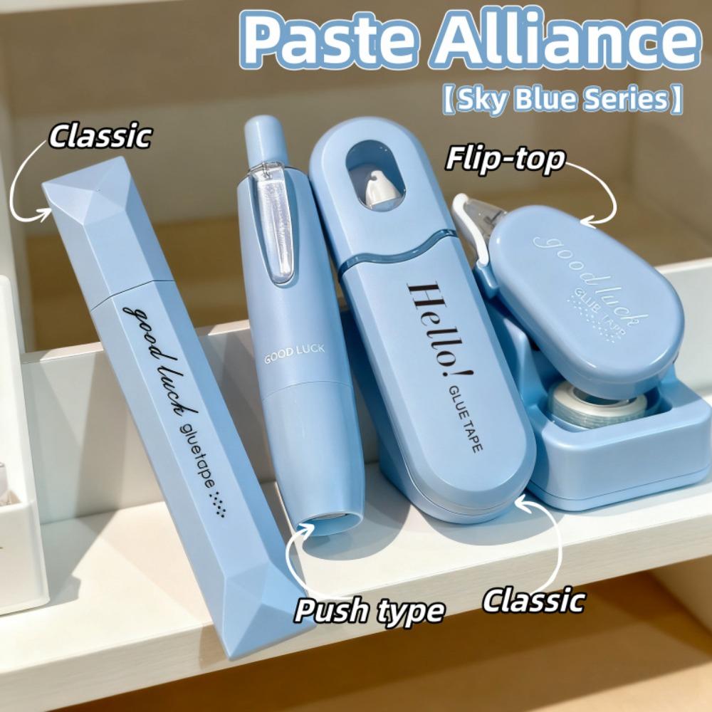 4pcs/set High-adhesion Double-side Adhesive Tape Large Capacity Traceless Adhesive Scrapbooking синий