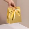 Lace Edge Mini Paper Gift Bag With Ribbon Foldable Small Favor Bag For Wedding Birthday Party Small Business