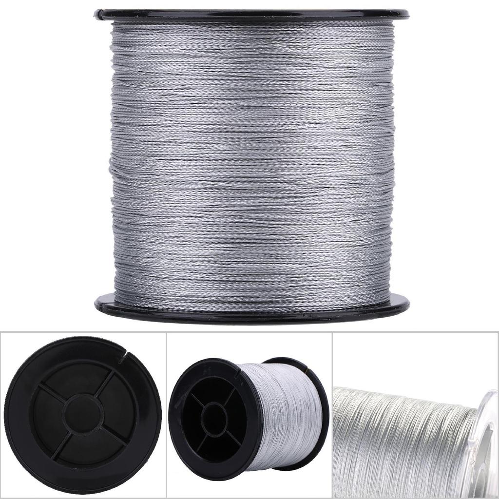 300m PE 4 Strands Super Strong Fishing Lines Multi filament Fish Rope Cord Grey (0.6)