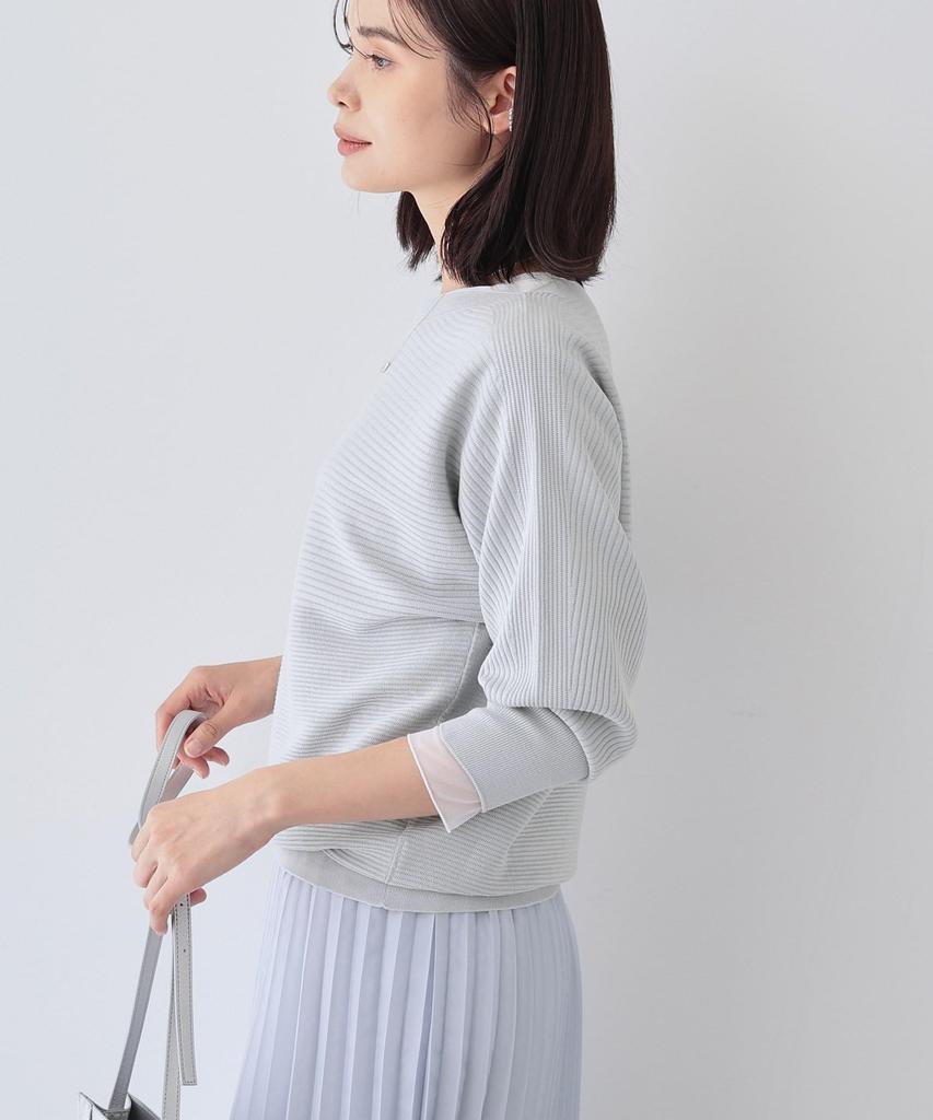 INDIVI for Spring Beautiful Silhouette Dolman Sleeve Knit 12712350 Light Gray Size Knit/Sweater [Washable/Seamless] Women's (011) 38(M)