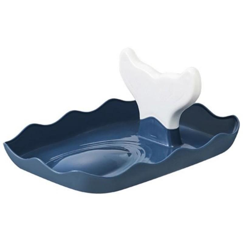 

Стойка для крышки кастрюли с дизайном «рыбий хвост», стабильная, из полипропилена, легко чистится, держатель для крышки кастрюли, кухонные инструменты синий