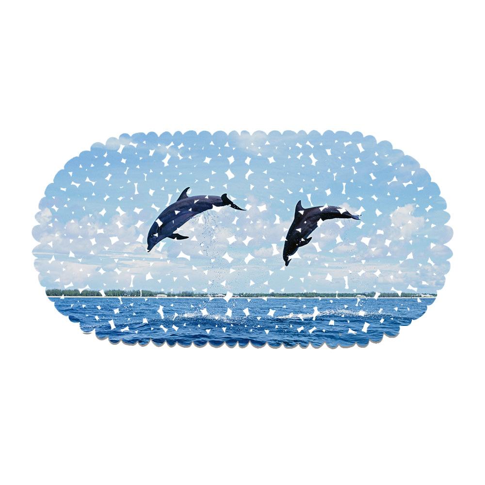 Dolphin Jump Map Balcony Bathroom Mat Hydrophobic Non-Slip Door Mat Swimming Pool Public Places Non-Slip Floor Mat