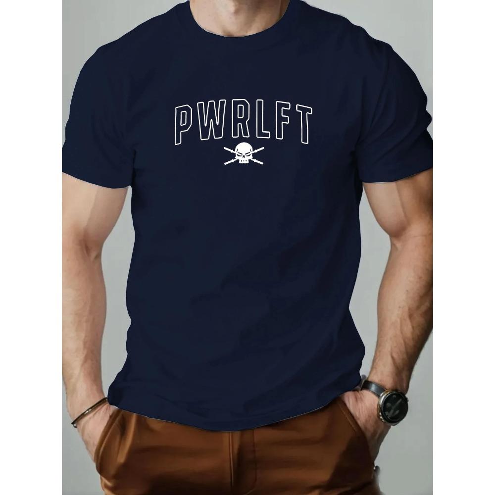 

Men s 100% Cotton T-shirt Crossbones Print Short Sleeve Top Casual Breathable Summer Tee Men XXXL темно-синий